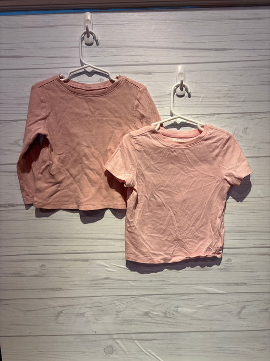 Old Navy Girls Old Navy long sleeve waffle knit and short sleeve tee - 3T 3T