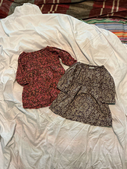 Peek Two floral dresses 12 Months
