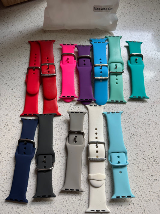Apple Watch Bands 12 watch bands various colors. 38mm 40mm 41mm Jewelry