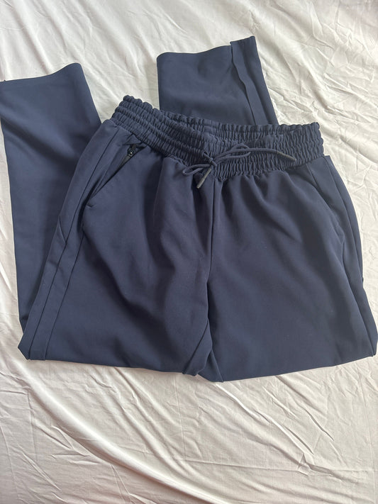 Athleta, Size 2, Pants Navy Blue, can be used as dressy or casual with zippers at bottom Women's 2
