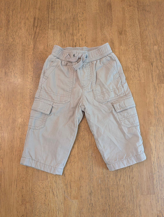 Gymboree, 6-12m, khaki cargo shorts drawstring waist 6 Months