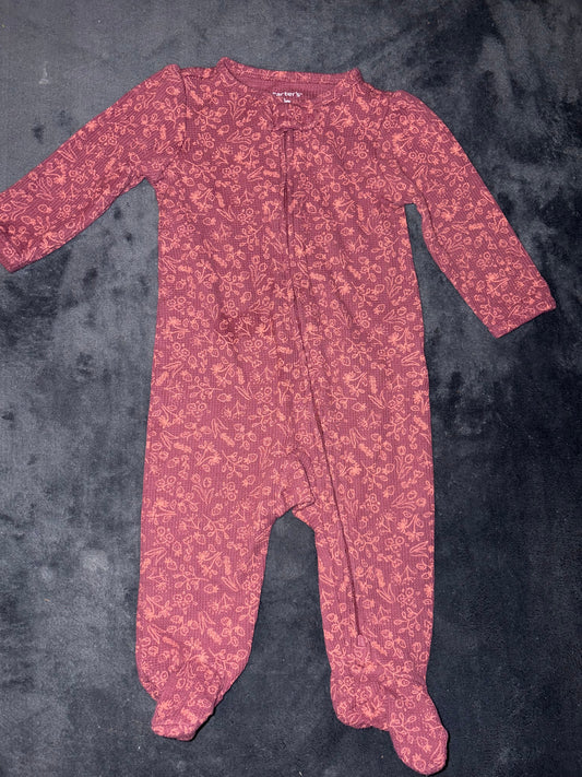 Carters 6 Month Waffle Sleeper Floral Design 6 Months