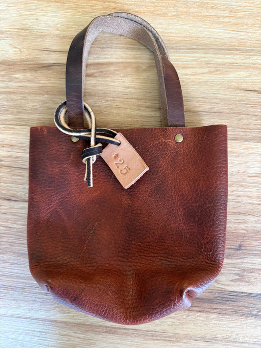Handmade Mini 100% leather bag locally made Purse
