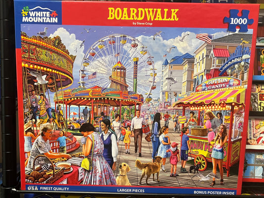 White Mountain Puzzle 1000 piece puzzle. No smoking/No pet home. Assembled once.