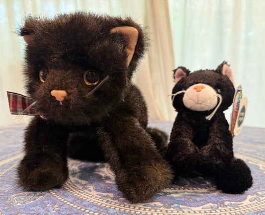 2 cat bundle black cats TY and Mary Meyers cat has tags Plush Toys