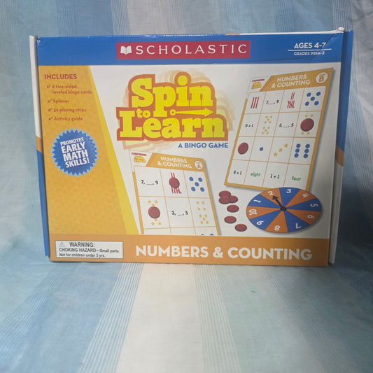 Scholastic Spin to Learn Numbers & Counting Bingo  Games