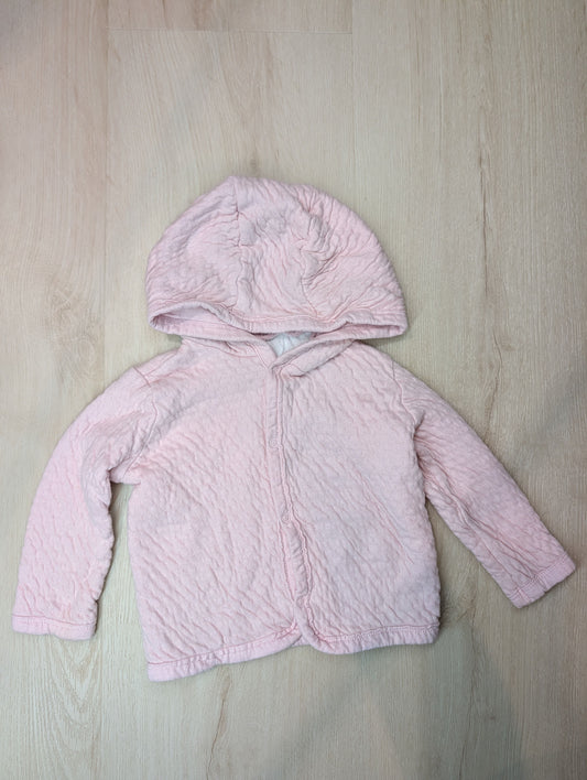 Honest baby clothing, pink button-up jacket, 6-9m 100% organic cotton pink light weight button-up jacket 6 Months