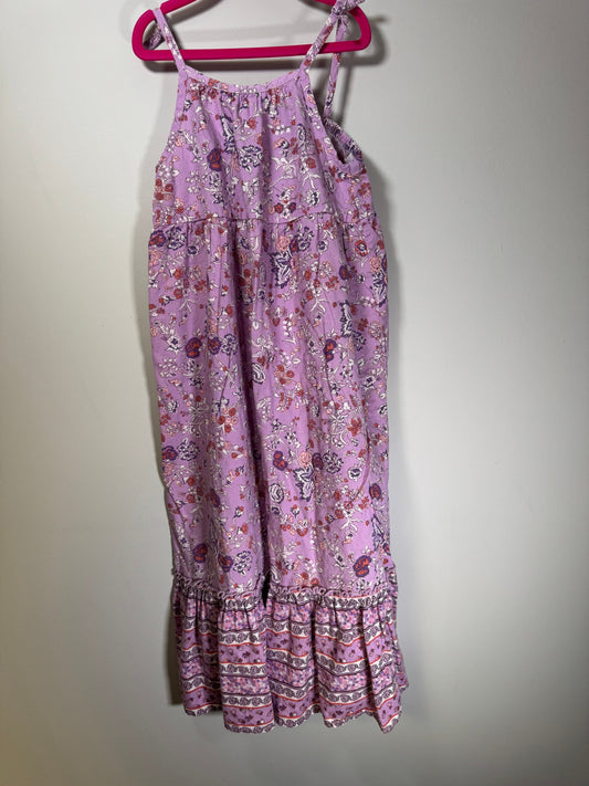 OshKosh Lilac/Purple/Brown/White Vintage Floral Tank Dress 12