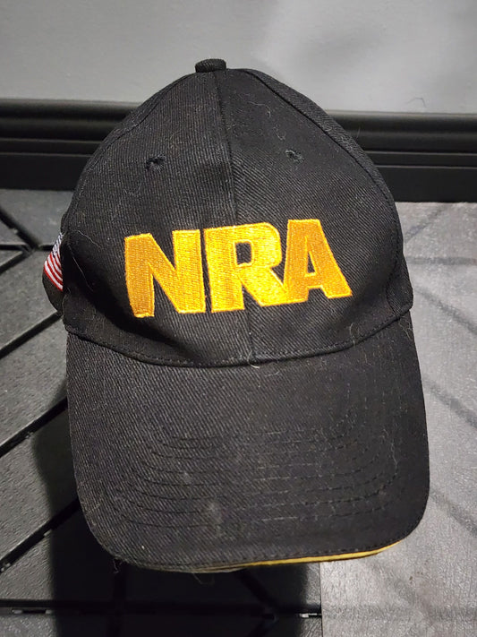 NRA, Black Adjustable Back Hat