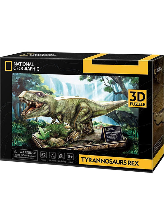 National Geographic New, Unopened 52 piece 3D T-Rex Puzzle Puzzle