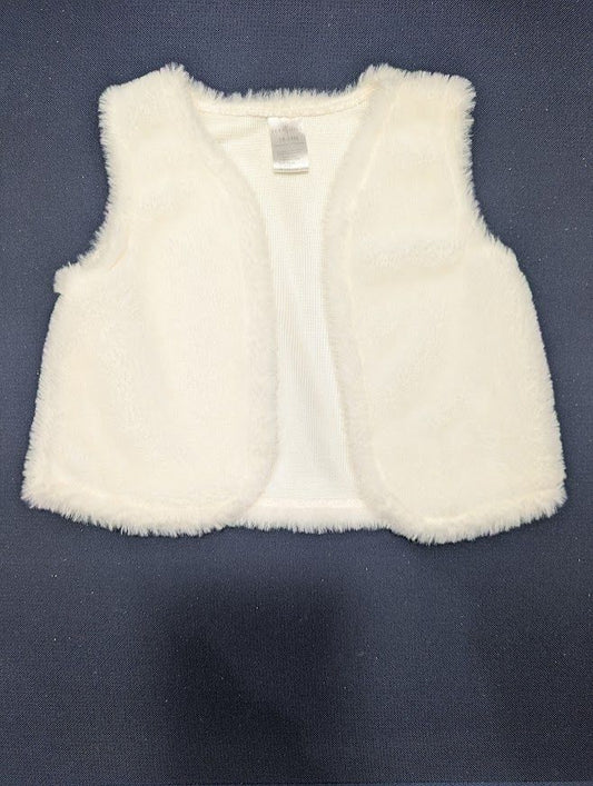 Ivy Hill Ivy Hill Girls 18 Months White Faux Fur Vest 18 Months