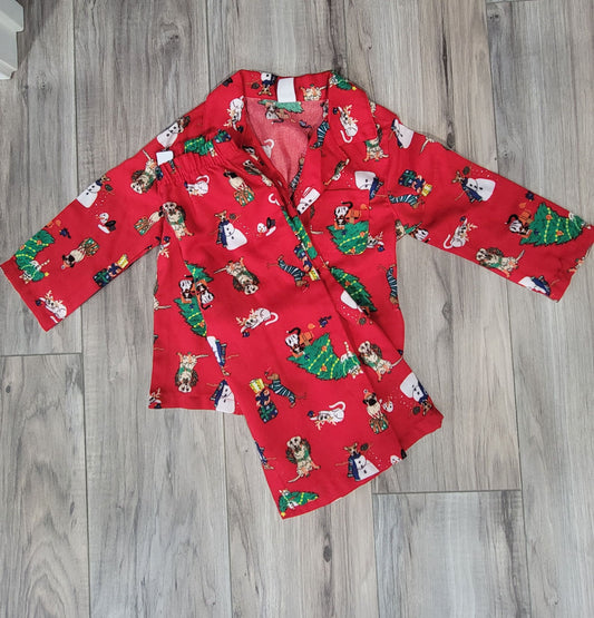 Old Navy Old navy christmas pjs pajamas holiday dogs size 12-18 months 12 Months