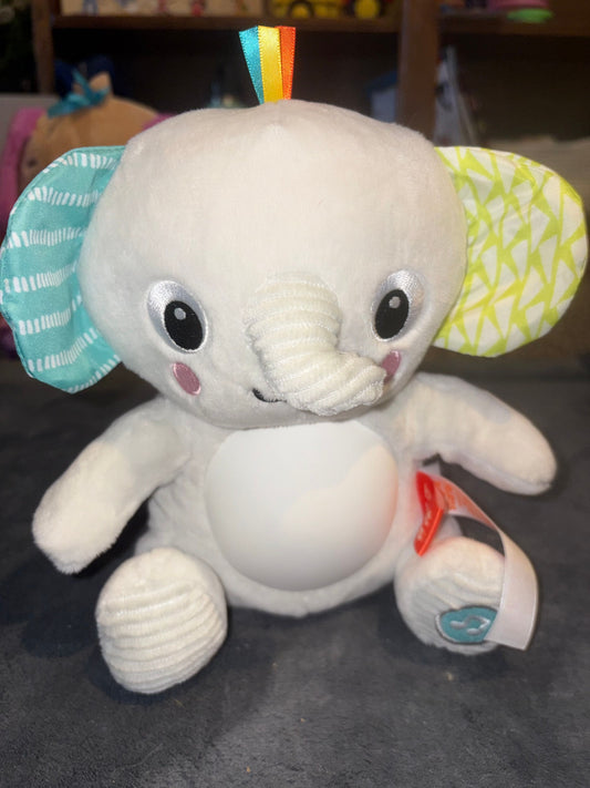 Bright Starts Hug-a-Bye Elephant Soft Musical Toy with Lights Infant