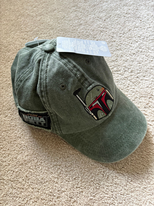 Disney Star Wars The Book of Boba Fett Cap, NWT Baseball Cap, Adult Hat, washed-out green, unisex Hat