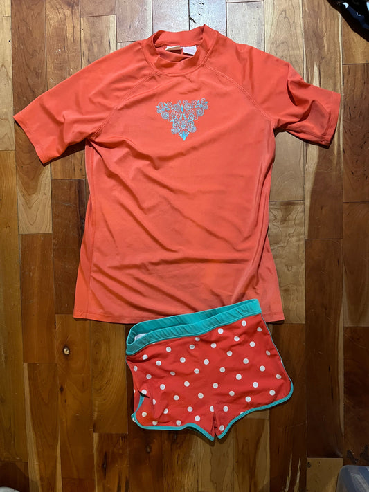 Kanu- too, Boden bottom Orange rashguard with Boden junior size 15/16 Women's - M