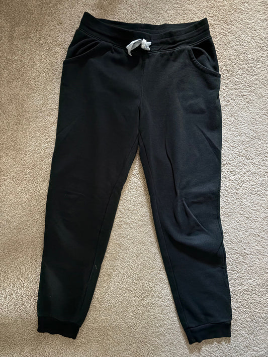 Cat & Jack, XXL, Girls black sweatpants with drawstring waistband, pockets 16