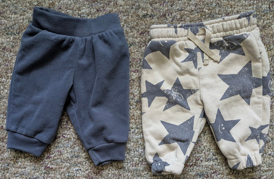 Simple joys and Primark Tan w grey star & grey fleece pants Newborn