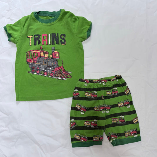 Daughter Queen brand train themed summer pj set 4T/4