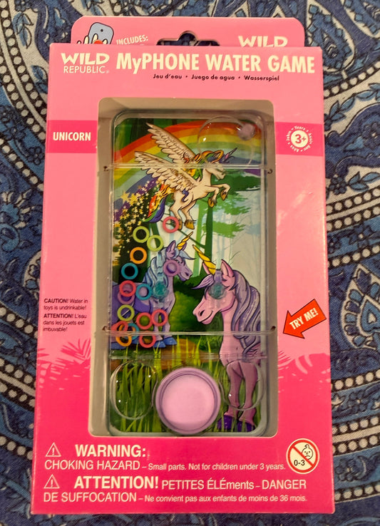 Wild republic My Phone Water Game Handheld water game Unicorn NIB Games