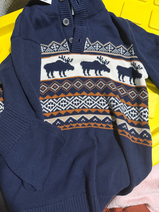 Childrens place New sweater with moose childrens place 10