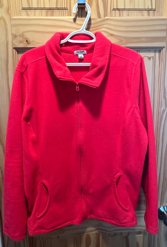 Old Navy Old Navy hot pink fleece jacket, full-zip closure Women's - XL