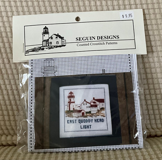 SEGUIN DESIGNS Counted X Stitch Kit, NWT, East Quoddy Light, fits 5 inch frame