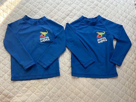 Carter's 2 long sleeve swim shirts NWOT 2T