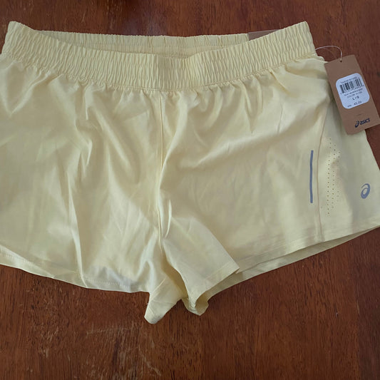 ASICS NWT Yellow 2 in 1 shorts new with tag Women's - L