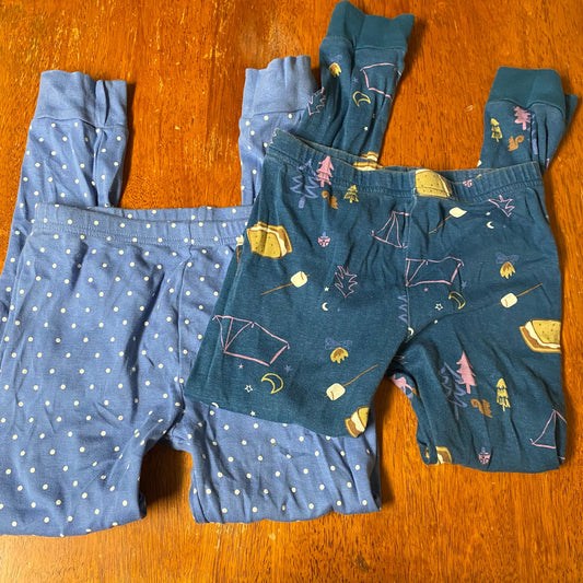 Carters 2 pr pajama pants pjs camping dots 8
