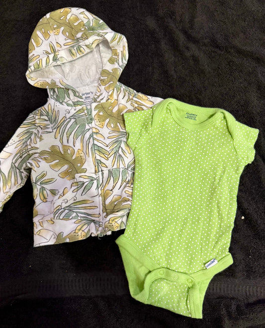Carters/Gerber green 2 piece set Carters/Gerber green 2 piece set 3 Months