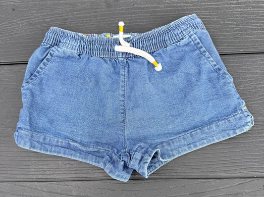 Mini Boden denim shorts elastic waist Draw string back pockets girls 8 8