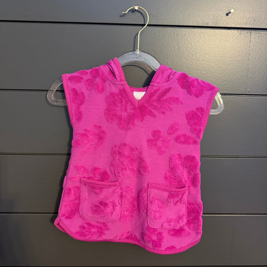 Cat and Jack Swim cover up, purple flowers 12 Months