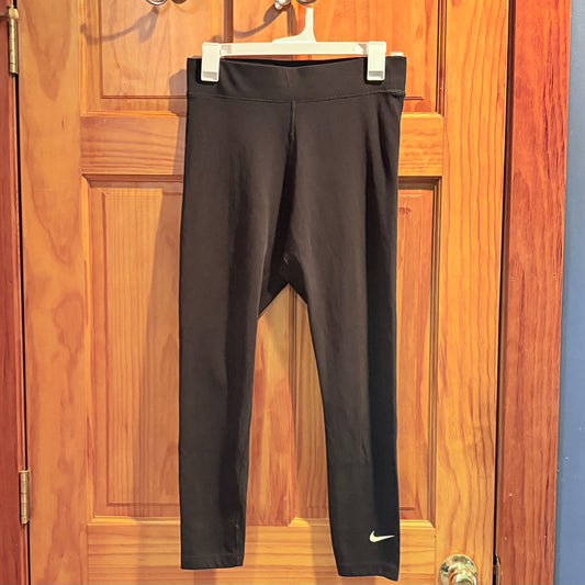 Nike with white swoosh black leggings workout wear Women's - M