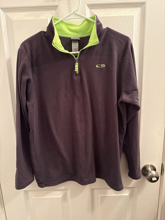 Champion Gray/Lime fleece pullover coat 16