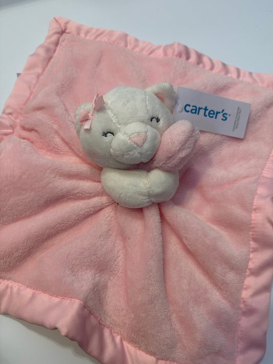 Carter's NEW Bear Pink and White Lovey for Baby Infant