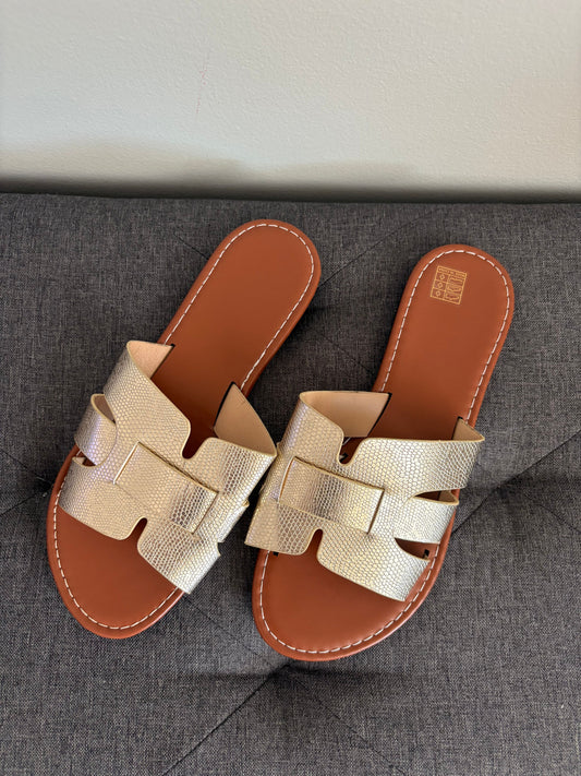 New Gold Slip On Women's Sandals New Gold Slip On Women's Sandals 9 (Adult)