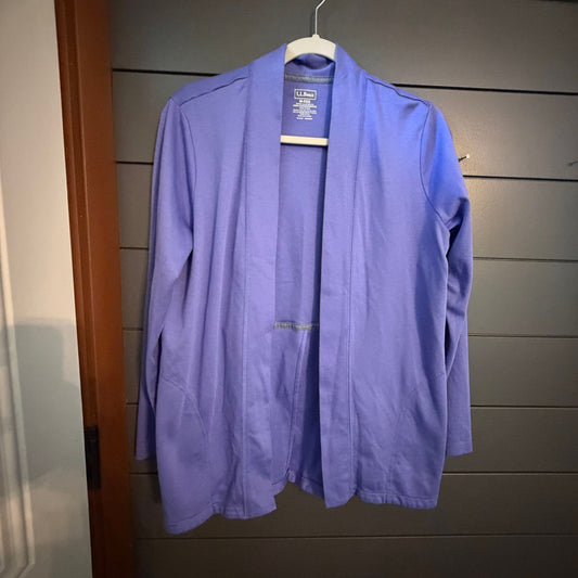 LLBean Supima Cotton Cardigan, periwinkle Women's - M