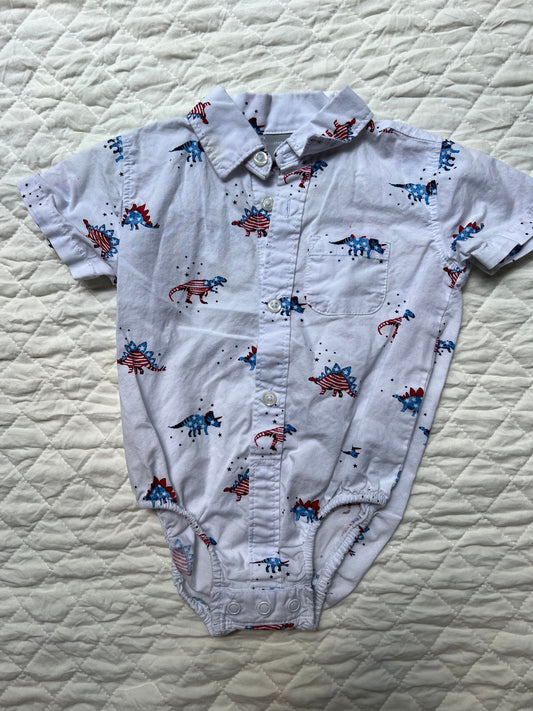 Chilren's Place 3-6 month American Dino shirt onesie 3 Months