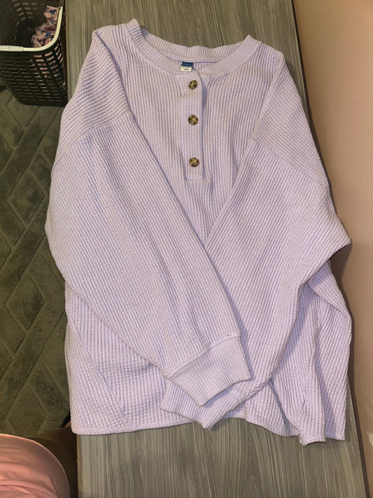 Old Navy Purple Waffle long sleeve Women's XL 16