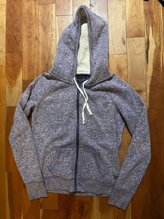 American Eagle Purple full zip hoodie in good condition Women's - M
