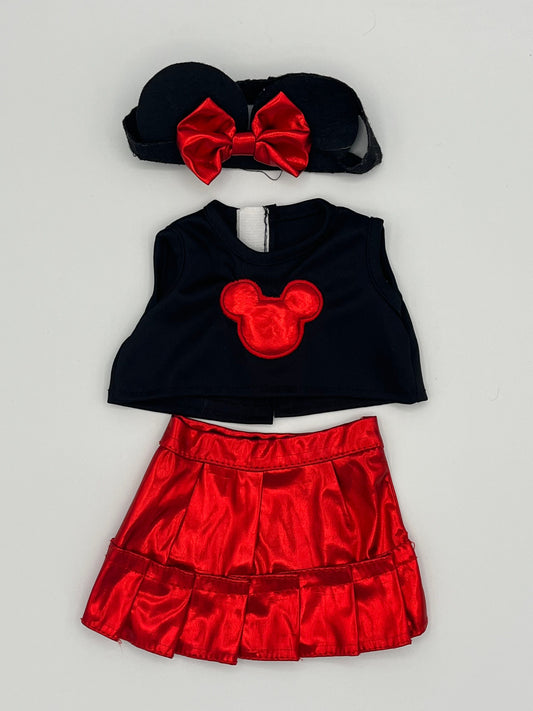 18" Doll Clothes Disney Minnie Mouse Inspired Outfit with Minnie Ears for 18" Doll Dolls and Accessories