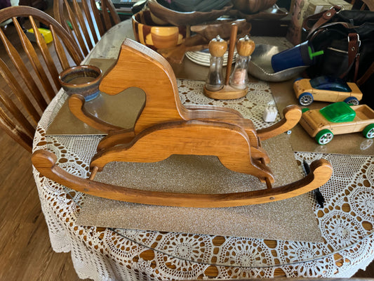 1950 - 1970 Decorative Monkey Pod Rocking Horse This is not a toy.  A lovely addition to a child's room