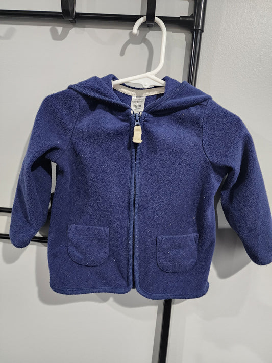 Carters 18m Zip up Fleece Navy Blue, light weight 18 Months