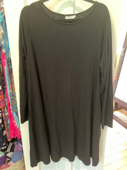 Zenana size 2x dress long sleeve loose flowy Below knee length tunic camisole dress Women's - XXL