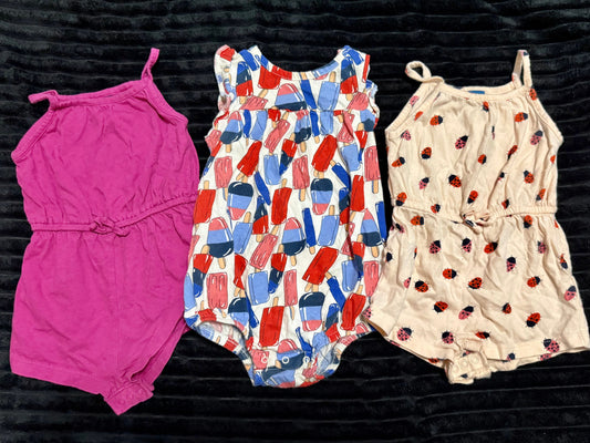 Old Navy 3 pack rompers 12-18 months Old Navy 3 pack rompers 12-18 months 12 Months