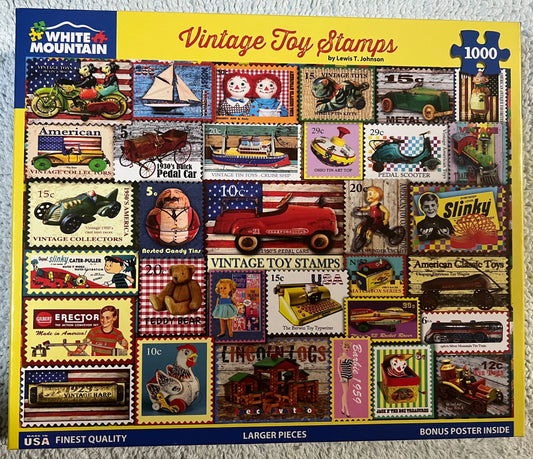 White Mountain Puzzle 1000 piece puzzle. No smoking/No pet home. Assembled once.