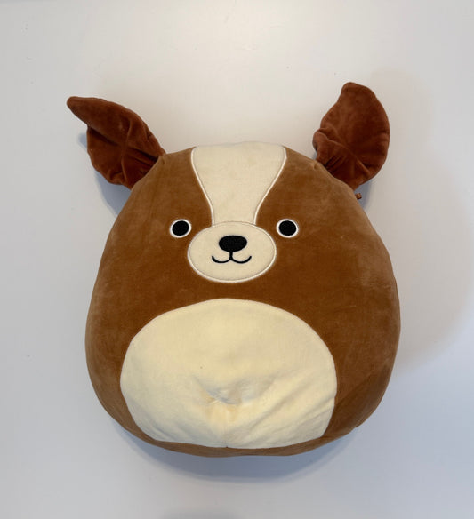 Squishmallows Dog Large Brown and White Stuffie Plush Toys