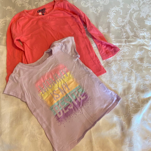 Limited Too, Childrens Place, 3T long sleeve pink short sleeve Mommy is my Bestie 3T