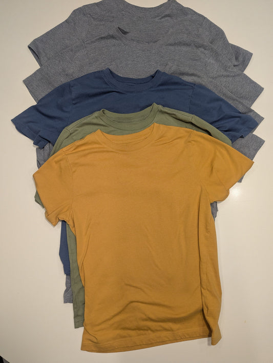 Wonder Nation Wonder Nation Boys 10-12 t-shirts. 4x gray, 1xyellow, blue, green 10