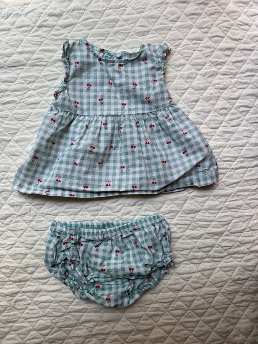 Carter's Cherries dress with bottoms 18 Months